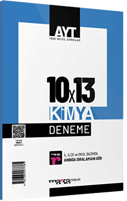 Marka Yayınları 2025 AYT Kimya 10 Deneme Tamamı Video Çözümlü - 1