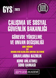2023 Çalışma ve Sosyal Güvenlik Bakanlığı GYS Şube Müdürü - Şef - Veri Hazırlama Kontrol İşletmeni Konu Anlatımlı Soru Bankası - 1