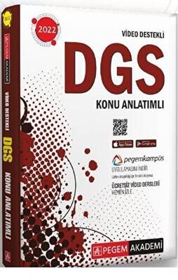 Pegem Akademi Yayıncılık 2022 DGS Video Destekli Konu Anlatımlı - 1