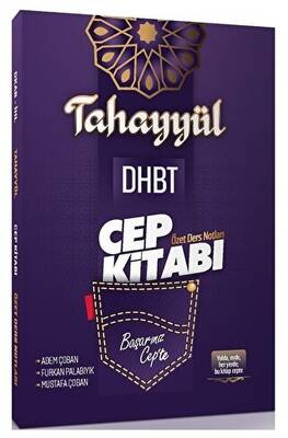 Tahayyül Yayınları DHBT Cep Kitabı Özet Ders Notları - 1