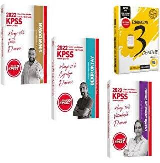 Hangi KPSS Yayınları 2022 Hangi KPSS Genel Kültür Çözümlü Deneme Seti + Pegem Ön Lisans GY GK Ezberbozan 3 Deneme Seti - 1