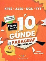 ATC Yayınları KPSS ALES DGS TYT 10 Günde Paragraf Soru Bankası - ATC Yayınları