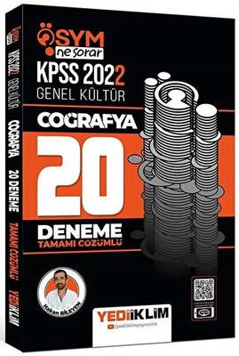Yediiklim Yayınları 2022 KPSS Genel Kültür ÖSYM Ne Sorar Coğrafya Tamamı Çözümlü 20 Deneme - 1