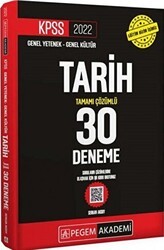 Pegem Akademi Yayıncılık 2022 KPSS Genel Yetenek - Genel Kültür Tarih 30 Deneme - Pegem Akademi Yayıncılık