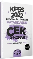 Yediiklim Yayınları 2022 KPSS Ortaöğretim Ön Lisans Genel Kültür Vatandaşlık Çek Kopart Yaprak Test - Yediiklim Yayınları