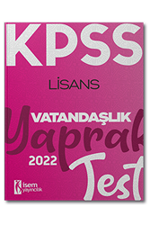 İSEM Yayıncılık 2022 KPSS Vatandaşlık Yaprak Test - 1
