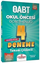 Yönerge Yayınları ÖABT Okul Öncesi Öğretmenliği Çocuğun Yüz Dili 4 Deneme Çözümlü - Yönerge Yayınları