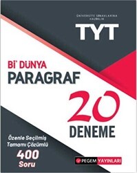 TYT Bi Dünya Paragraf 20 Deneme - Pegem Akademi Yayıncılık