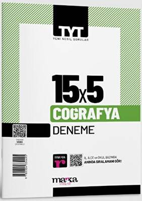 Marka Yayınları 2025 TYT Coğrafya 15 Deneme Tamamı Video Çözümlü - 1