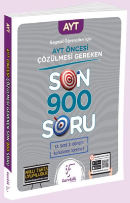 Karekök Yayıncılık AYT Öncesi Çözülmesi Gereken Son 900 Soru Sayısal Öğrencileri için - 1