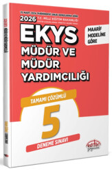 2026 MEB EKYS Müdür ve Müdür Yardımcılığı Tamamı Çözümlü 5 Deneme Sınavı - Editör Yayınevi