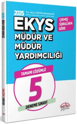 Editör Yayınevi 2025 MEB EKYS Müdür Ve Müdür Yardımcılığı Tamamı Çözümlü 5 Deneme Sınavı - 1