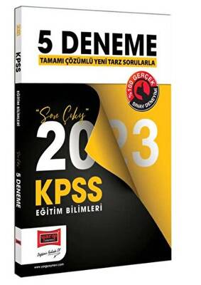 Yargı Yayınevi 2023 KPSS Eğitim Bilimleri Tamamı Çözümlü Son Çıkış 5 Deneme Sınavı - 1