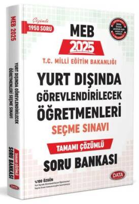 Data Yayınları Yurt Dışında Görevlendirilecek Öğretmenleri Seçme Sınavı Tamamı Çözümlü Soru Bankası - 1