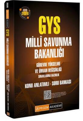2026 GYS Milli Savunma Bakanlığı Görevde Yükselme ve Ünvan Değişikliği Sınavı Konu Anlatımlı Soru Bankası - 1