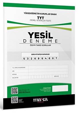 Marka Yayınları 2025 TYT Yeni Nesil Yeşil Deneme Tamamı Video Çözümlü - 1