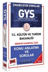 2024 GYS Kültür ve Turizm Bakanlığı Memur Kadrosu İçin Konu Anlatımı ve Sorular - Yargı Yayınevi