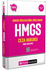 2026 Hukuk Mesleklerine Giriş Sınavı HMGS Ceza Hukuku Konu Anlatımlı - Pegem Akademi Yayıncılık