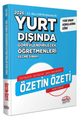 2025 MEB Yurt Dışında Görevlendirilecek Öğretmenleri Seçme Sınavı Özetin Özeti - 1