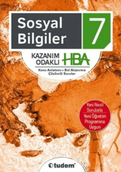 2024 Tudem 7. Sınıf Sosyal Bilgiler Kazanım Odaklı HBA - Tudem Yayınları - Bayilik