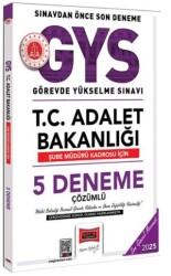 2025 GYS T.C. Adalet Bakanlığı Şube Müdürü Kadrosu İçin Çözümlü 5 Deneme - Yargı Yayınevi