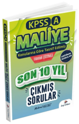 2025 KPSS A Grubu Maliye Çıkmış Sorular Son 10 Yıl Konularına Göre Çözümlü - Dizgi Kitap