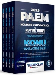 2025 PAEM Komiser Yardımcılığı ve Rütbe Terfi Sınavlarına Hazırlık TCK, CMK, PVSK, GKDK Cumhurbaşkanlığı Kararnameleri ve İlgili Güncel Mevzuat Değişiklikleri Konu Anlatım Seti 4 Modül - Yediiklim Yayınları