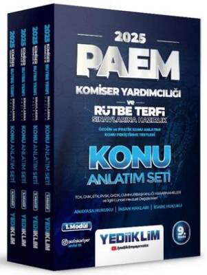 2025 PAEM Komiser Yardımcılığı ve Rütbe Terfi Sınavlarına Hazırlık TCK, CMK, PVSK, GKDK Cumhurbaşkanlığı Kararnameleri ve İlgili Güncel Mevzuat Değişiklikleri Konu Anlatım Seti 4 Modül - 1
