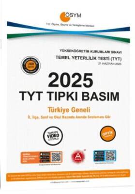 2025 TYT Tıpkı Basım Çıkmış Sorular - 1