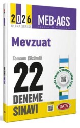 2026 AGS Mevzuat Tamamı Çözümlü 22 Deneme Sınavı - Data Yayınları
