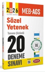 2026 AGS Sözel Yetenek Tamamı Çözümlü 20 Deneme Sınavı - Data Yayınları