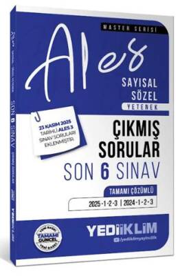 2026 ALES Sayısal Sözel Yetenek Tamamı Çözümlü Son 6 Sınav Çıkmış Sorular 23 Kasım 2025 Ales-3 Ekli - 1