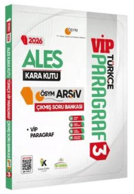 2026 ALES Türkçenin Kara Kutusu PARAGRAF 3 VİP ÖSYM Çıkmış Soru Havuzu Bankası Dijital Çözümlü - 1