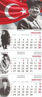 2026 Atatürk Gemici Duvar Takvimi - Ayyıldız - 1