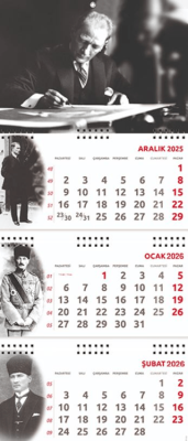 2026 Atatürk Gemici Duvar Takvimi - İmza - 1