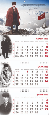 2026 Atatürk Gemici Duvar Takvimi - Sakarya - 1