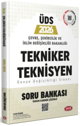 2026 Çevre, Şehircilik ve İklim Değişikliği Bakanlığı Tekniker ve Teknisyen Ünvan Değişikliği Sınavı Soru Bankası - Data Yayınları