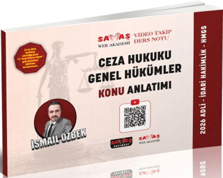 2026 Ceza Hukuku Genel Hükümler Konu Anlatımı - 1