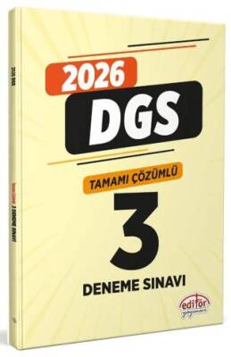 2026 DGS Tamamı Çözümlü 3 Deneme Sınavı - 1