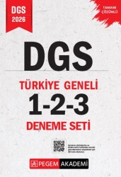 2026 DGS Tamamı Çözümlü Türkiye Geneli 1-2-3 3`lü Deneme Seti - Pegem Akademi Yayıncılık