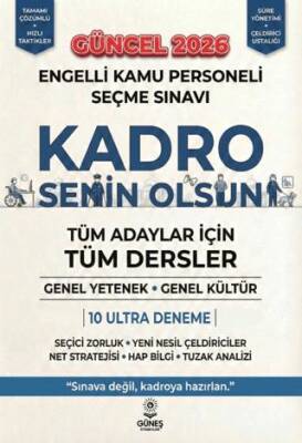 2026 Engelli Kamu Personeli Seçme Sınavı 10 Ultra Deneme - 1