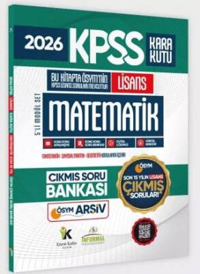 2026 FULLLisans KPSS Lisans Matematik Kara Kutu ÖSYM Çıkmış Soru Bankası Son 15 Yıl - 1