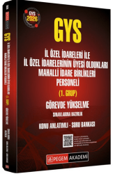 2026 GYS İl Özel İdareleri ile İl Özel İdarelerinin Üyesi Oldukları Mahalli İdare Birlikleri Personeli 1.Grup Görevde Yükselme Sınavlarına Hazırlık Konu Anlatımlı Soru Bankası - Pegem Akademi Yayıncılık