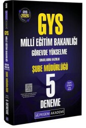 2026 GYS MEB Görevde Yükselme Sınavlarına Hazırlık Tamamı Çözümlü 5 Deneme Şube Müdürlüğü - Pegem Akademi Yayıncılık