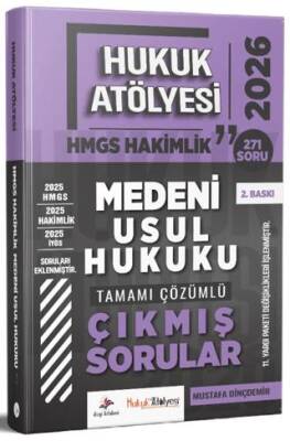 2026 Hukuk Atölyesi Hakimlik HMGS Hukuk Mesleklerine Giriş Sınavı Medeni Usul Hukuku Tamamı Çözümlü Çıkmış Sorular - 1