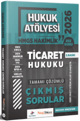 2026 Hukuk Atölyesi HMGS Hakimlik Ticaret Hukuku Çıkmış Sorular Çözümlü - Dizgi Kitap