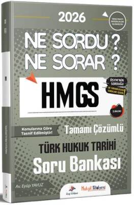 2026 Hukuk Atölyesi HMGS Hakimlik Türk Hukuk Tarihi Ne Sordu Ne Sorar Soru Bankası - 1