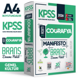 2026 KPSS 3 Adım Genel Kültür Coğrafya Manifesto Dijital Çözümlü 20`li Branş Denemesi - İnformal Yayınları