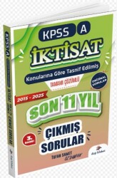 2026 KPSS A İktisat Konularına Göre Tasnif Edilmiş Son 11 Yıl Tamamı Çözümlü Orijinal Çıkmış Sorular 2016-2025 - Dizgi Kitap