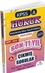 2026 KPSS A Hukuk Konularına Göre Tasnif Edilmiş Son 11 Yıl Tamamı Çözümlü Orijinal Çıkmış Sorular 2015-2025 - Dizgi Kitap